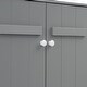 preview thumbnail 10 of 11, Grey Wooden Wardrobe Storage Armoires Cabinet with Hanging Rod and Doors - 31.5" x 19.7" x 43.4"(L x W x H)