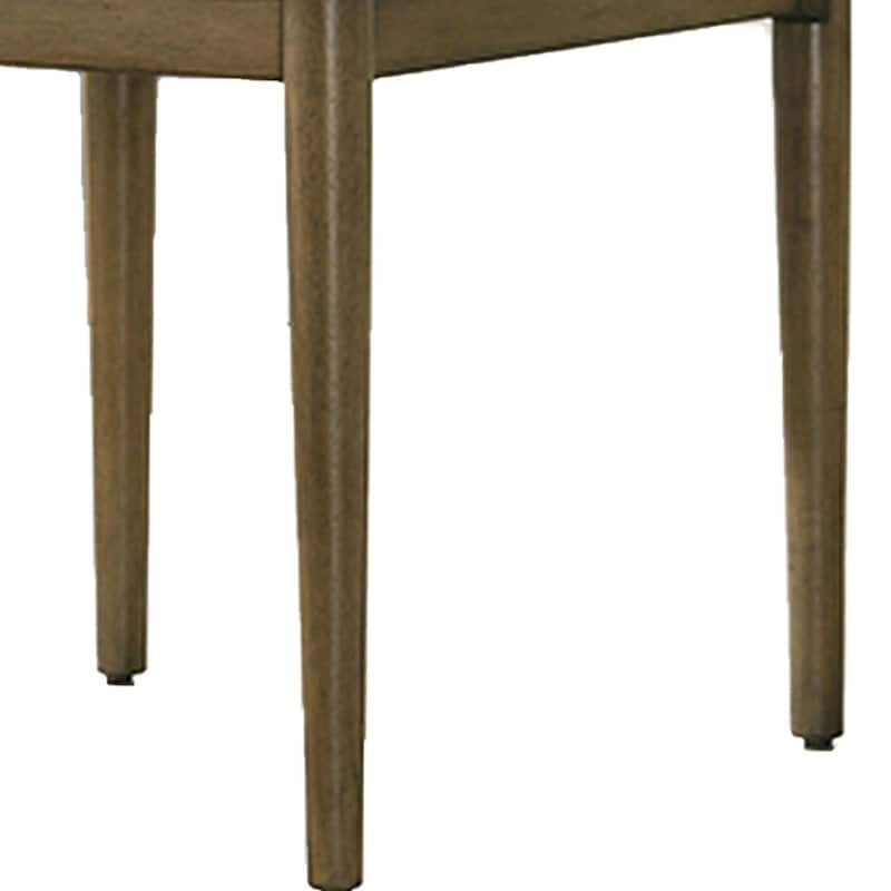 Brown/Gray Fabric Upholstered Wood Frame Dining Chair, Set of 2, Sturdy Dining Chair for Dining Rooms - 21.75
