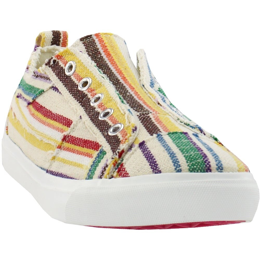 striped slip on shoes