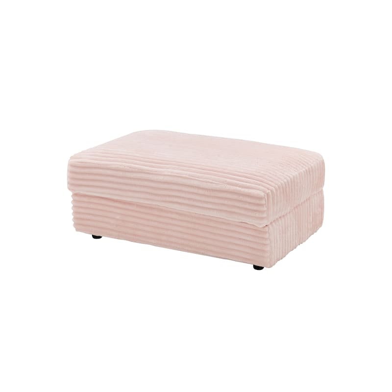41.34-inch Pink Corduroy Sofa with Comfortable Memory Sponge and Easy Assembly