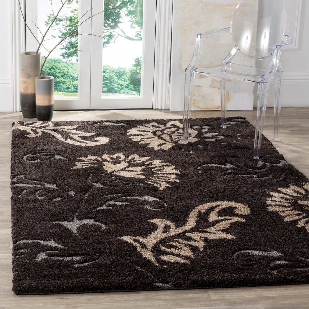 SAFAVIEH Florida Shag Katherine Floral 1.2-inch Thick Rug