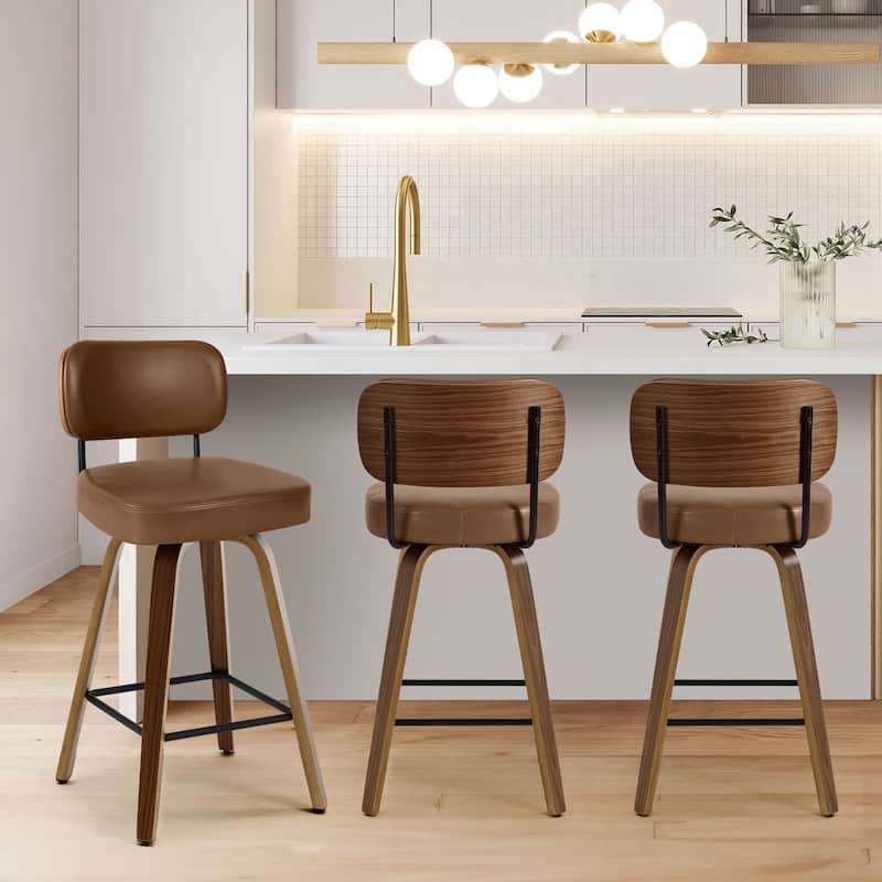 26"/29" Swivel Bar Stools/ Counter Stools with Bentwood Legs