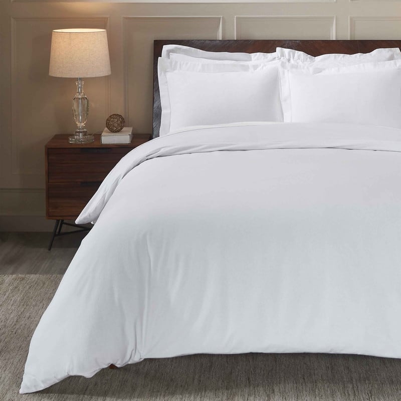 Blue Nile Mills Solid Flannel Cotton Duvet Cover Set