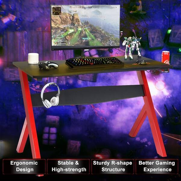Shop Costway Gaming Desk Computer Desk W Controller Stand Cup