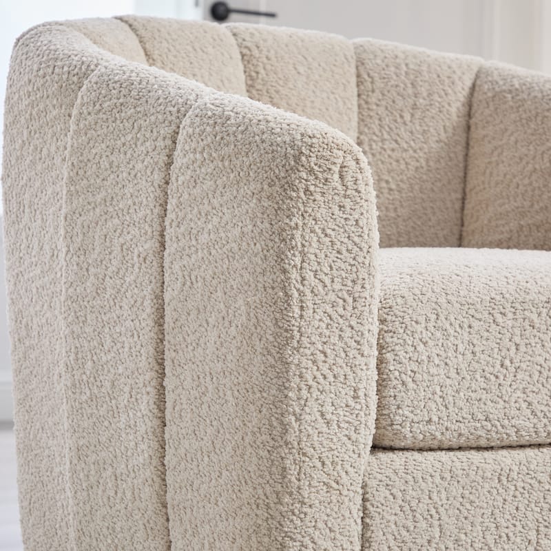 32.3" W Modern Swivel Accent Chair,Chenille Single Sofa Seating