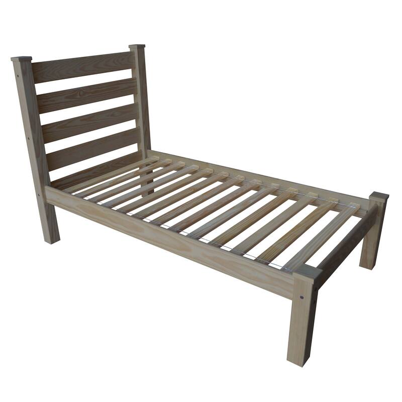 Homestead Unfinished Solid Pine Twin Platform Bed