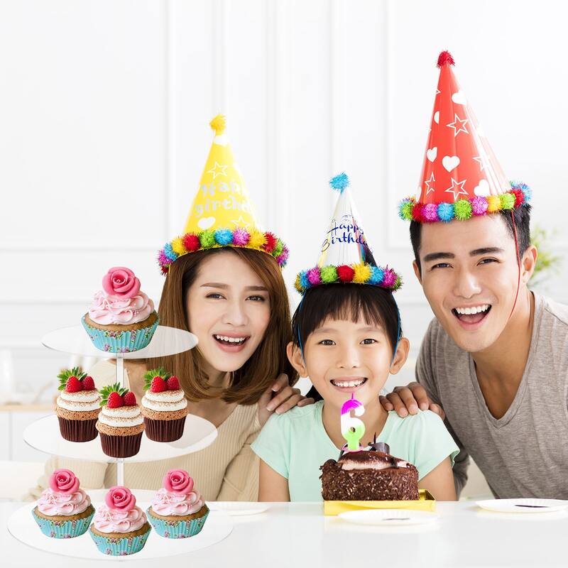 3 Tier Acrylic Cupcake Stand and 1 Tier Cake Stand Holder Birthday Party Clear