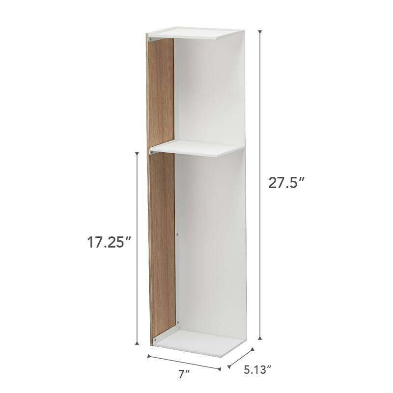 Yamazaki Home Toilet Supplies Stocker, Steel and Wood, Holds 13.2 lbs - White