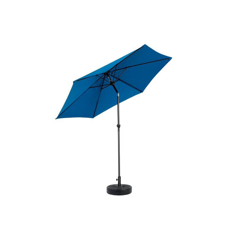 Anmytek 9FT Outdoor Patio Umbrella with Steel Frame,Market Umbrella 6 Sturdy Ribs (Base Not Included)
