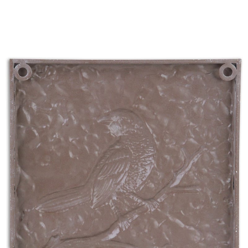 Lirondelle White Metal Swallow Themed Two Tone Wall Art