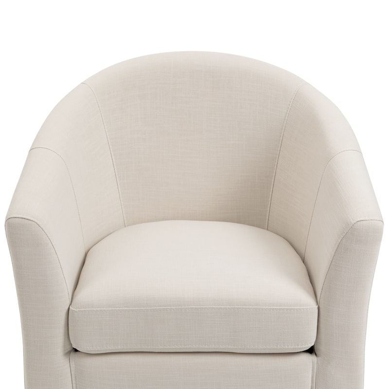 2 Set Modern Upholstered Swivel Barrel Chair Living Room Accent Chair