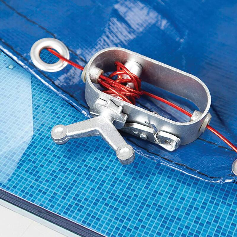 3" Silver Above Ground Swimming Pool Winter Cover Cable Winch