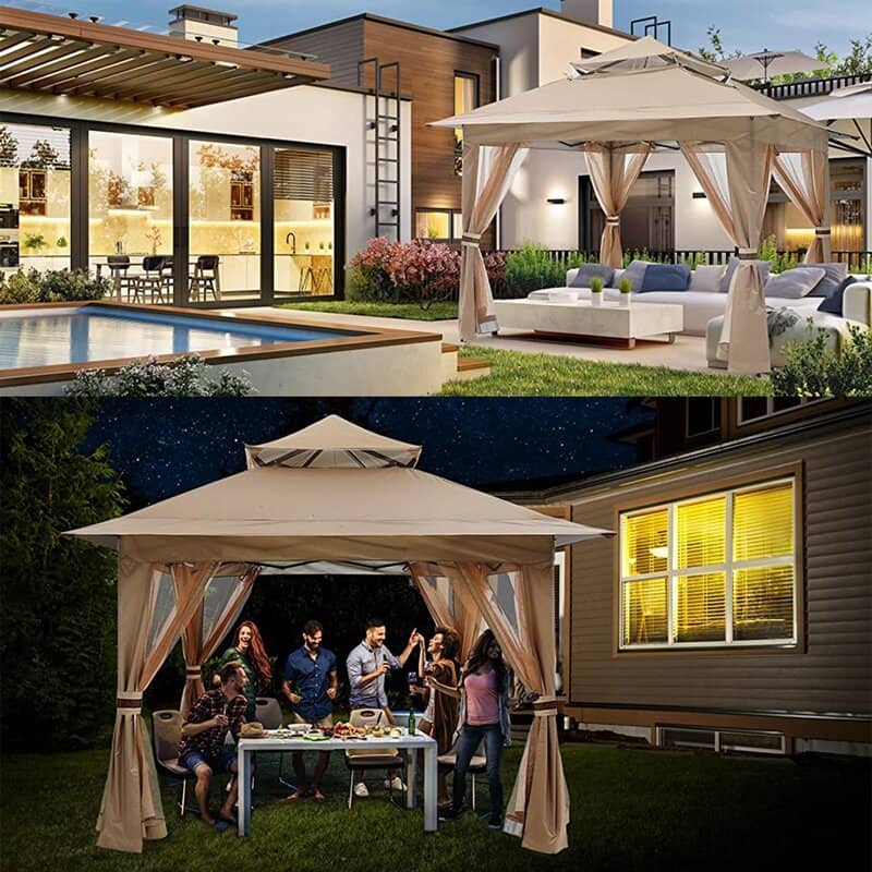 ABCCANOPY 13'x13' Pop Up Gazebo with Mosquito Netting - 13ftx13ft
