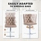 preview thumbnail 40 of 125, Velvet Upholstered Nailheads Tufted Swivel Bar Stools (Set of 6)