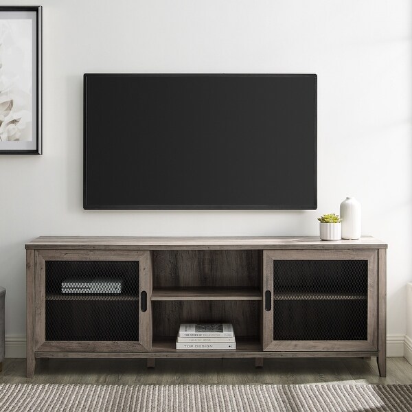 Middlebrook 70 inch Sliding Mesh Door TV Stand On Sale Bed Bath Beyond 29587545