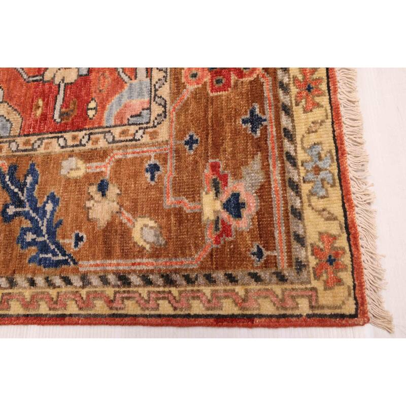 ECARPETGALLERY Hand-knotted Jules Sultane Dark Copper Wool Rug - 4'2 x 5'11