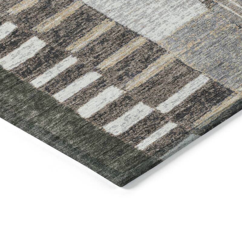 HomeRoots Geometric Transitional Rectangle Outdoor Rug