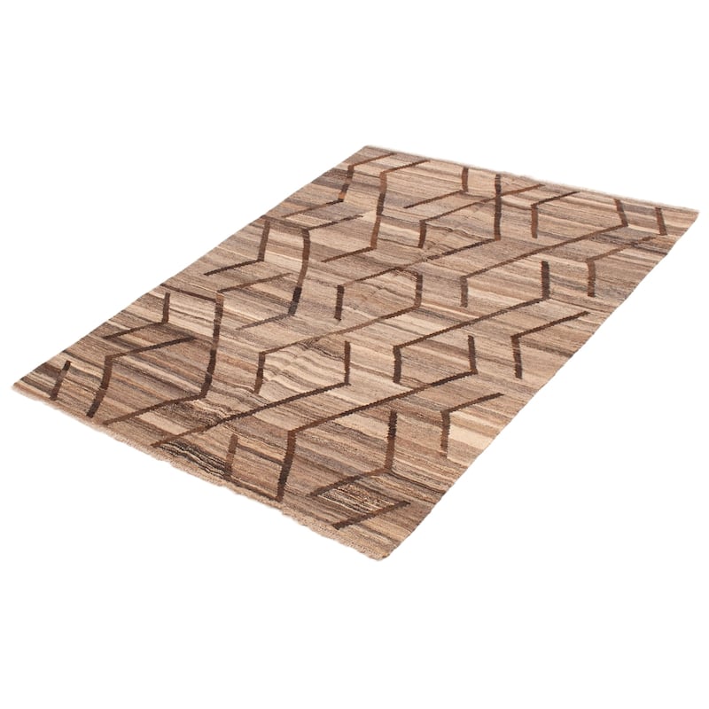 Sivas Taupe Kilim 4'11" x 6'8" - 4'11 x 6'8