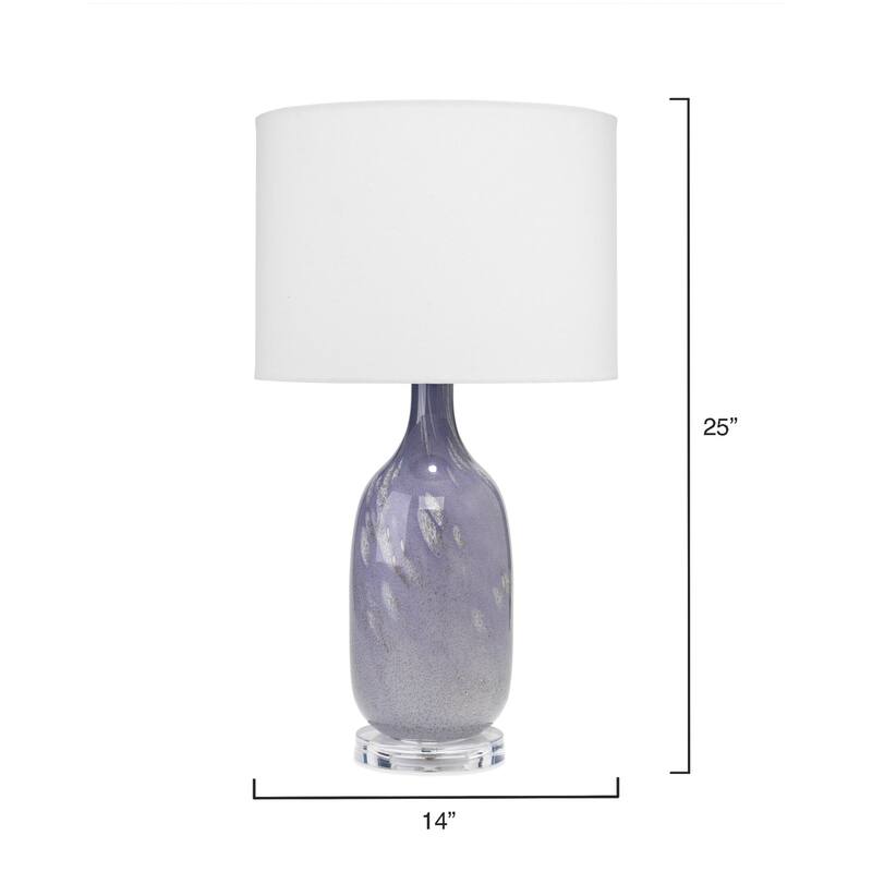 Alden Décor Allenbury Glass Table Lamp, Lavender