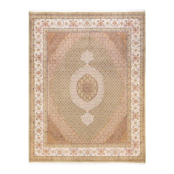 slide 1 of 8, Overton Mogul One-of-a-Kind Hand-Knotted Area Rug - Green, 8' 2" x 10' 3" - 8' 2" x 10' 3"