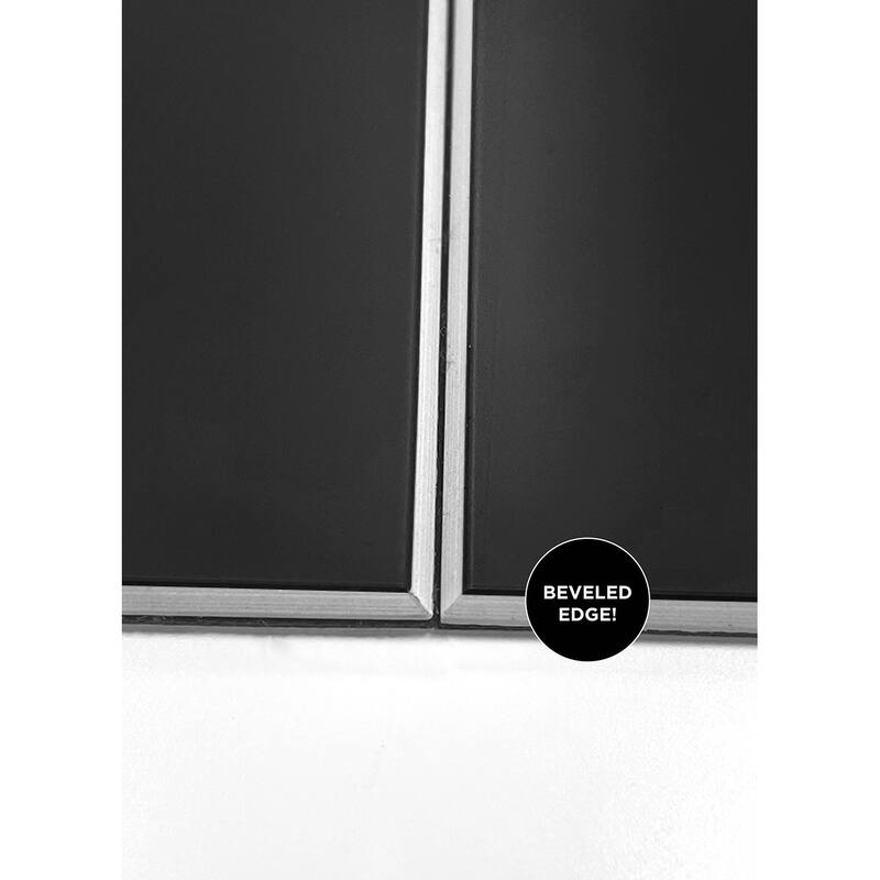 Subway Black Peel and Stick Luxury Wall Tiles