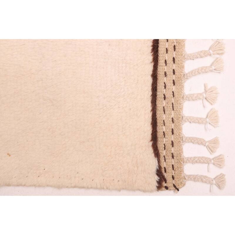 ECARPETGALLERY Hand-knotted Pak Finest Marrakesh Cream Wool Rug - 7'0 x 9'9