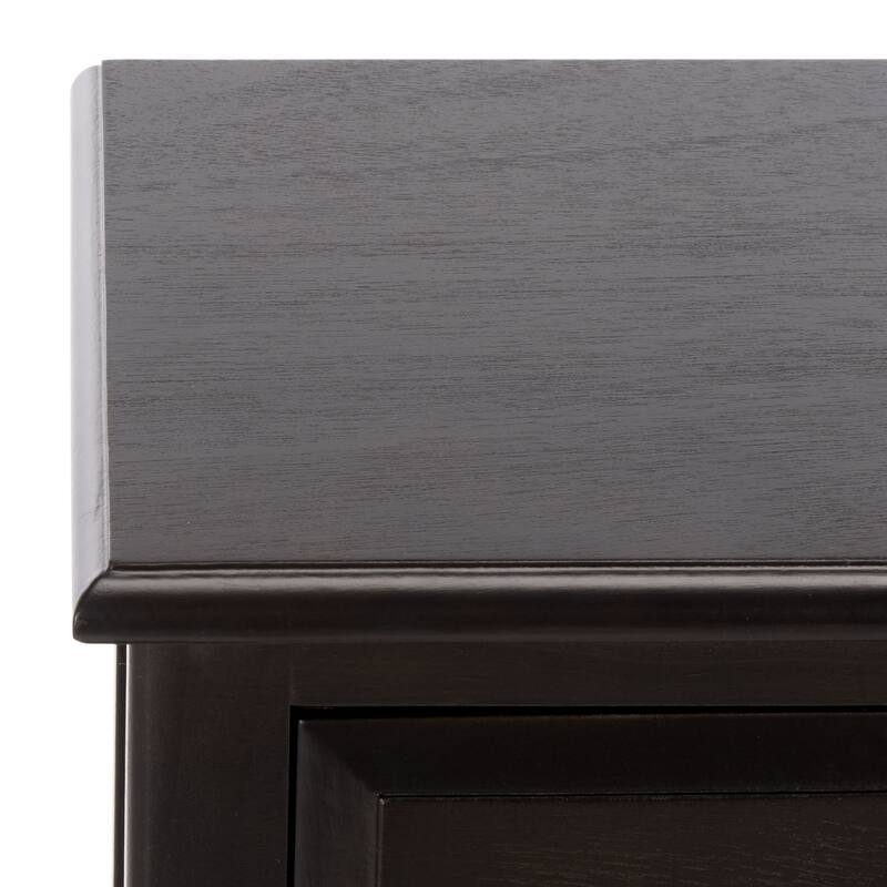 SAFAVIEH Hermine Distressed Black 4-Drawer Storage Side Table - 15" x 11.8" x 35.8" - 15"W x 12"D x 36"H