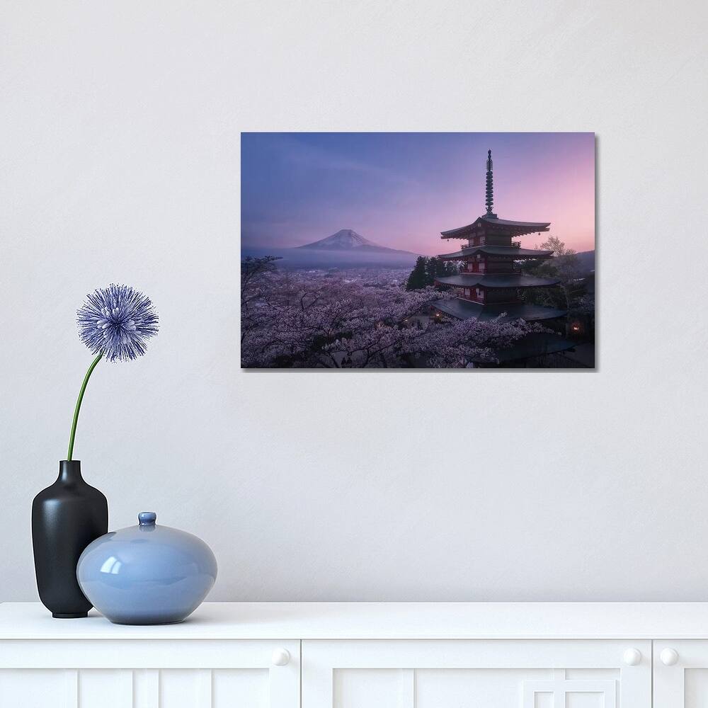 iCanvas "Mt Fuji Sakura" by Javier de la Torre Canvas Print