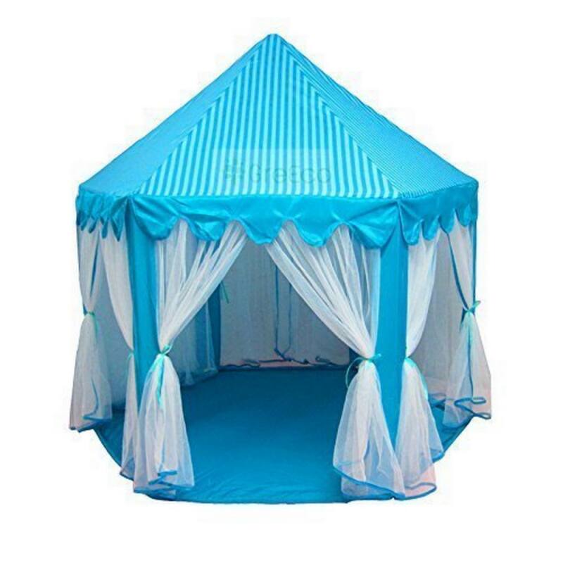 55'' x 53'' Girls Large Princess Castle Play Tent with Star Lights