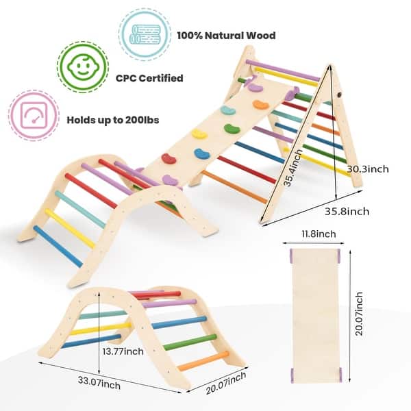 2-Piece Montessori Climber, Foldable Indoor Play for Toddlers