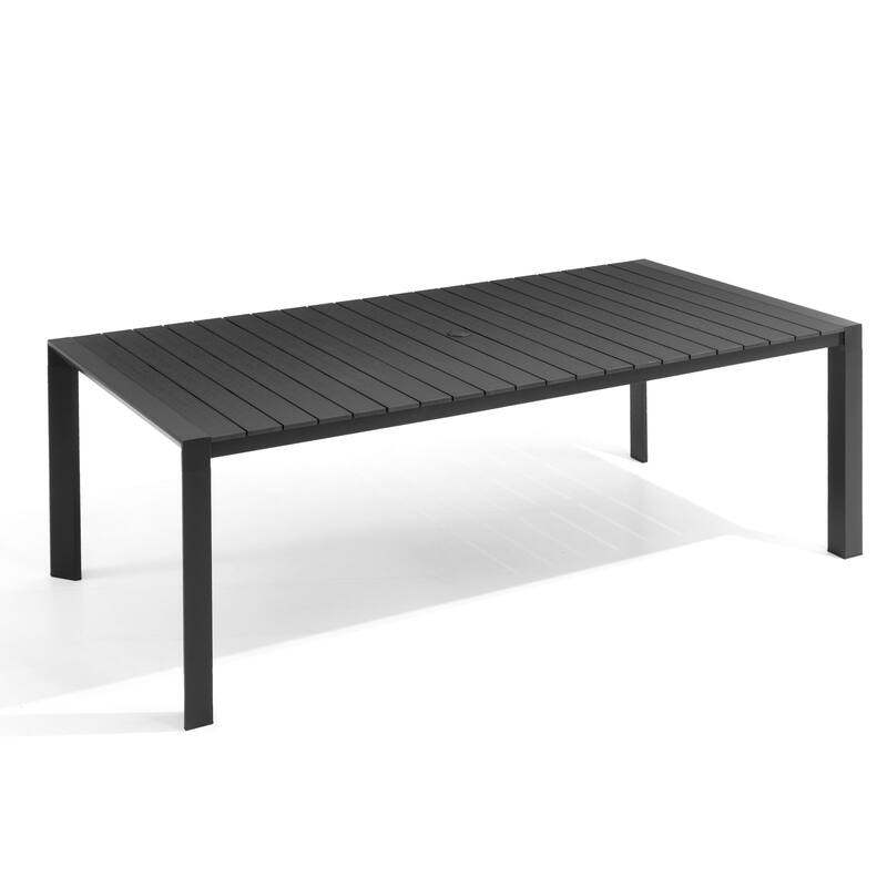 Pellebant Premium Outdoor Patio Aluminum Dining Table with Umbrella Hole