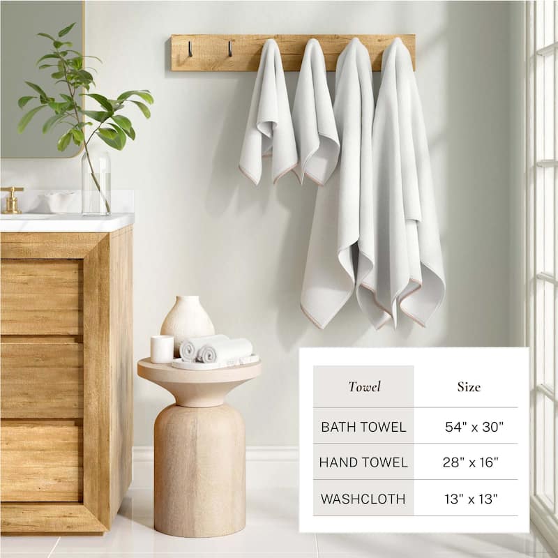 Linery & Co. Quick-Dry Cotton and Decorative Border Towel Set