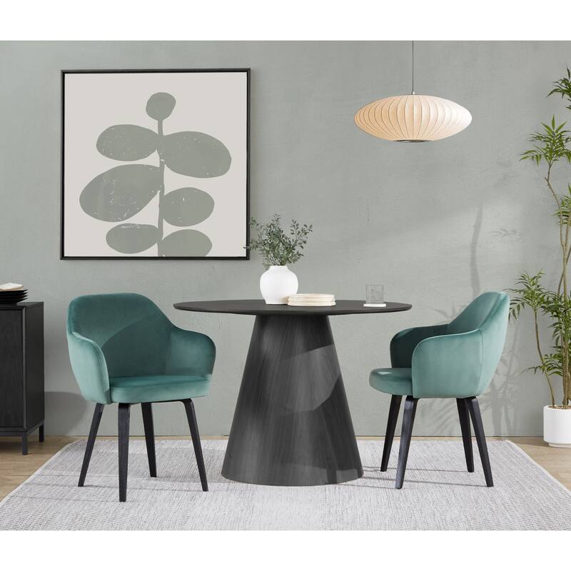 Porch & Den Beckett Dining Chair with Bent Wood Legs (Set of 2)