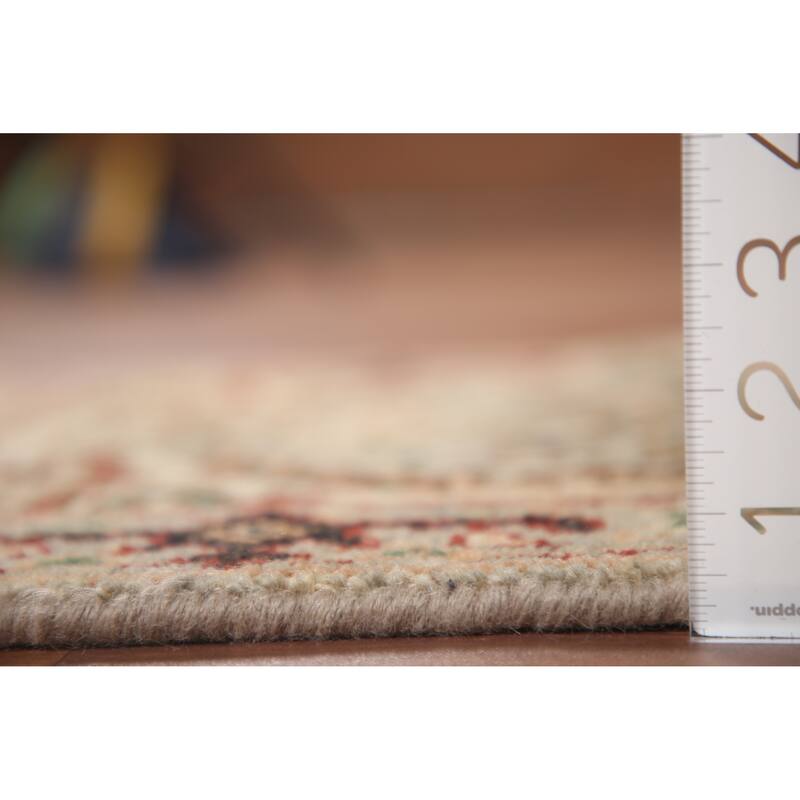 Hand Knotted Oriental 100% Wool Carpet Traditional Medallion Greys & Charcoal Heriz (serapi) Area Rug - 3' 0'' X 2' 0''