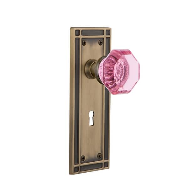 Shop Nostalgic Warehouse Miswap Sd Kh Mission Solid Brass Rose Single Dummy Door Knob With Pink Waldorf Knob And Decorative Keyhole Free Shipping Today Overstock 23055201