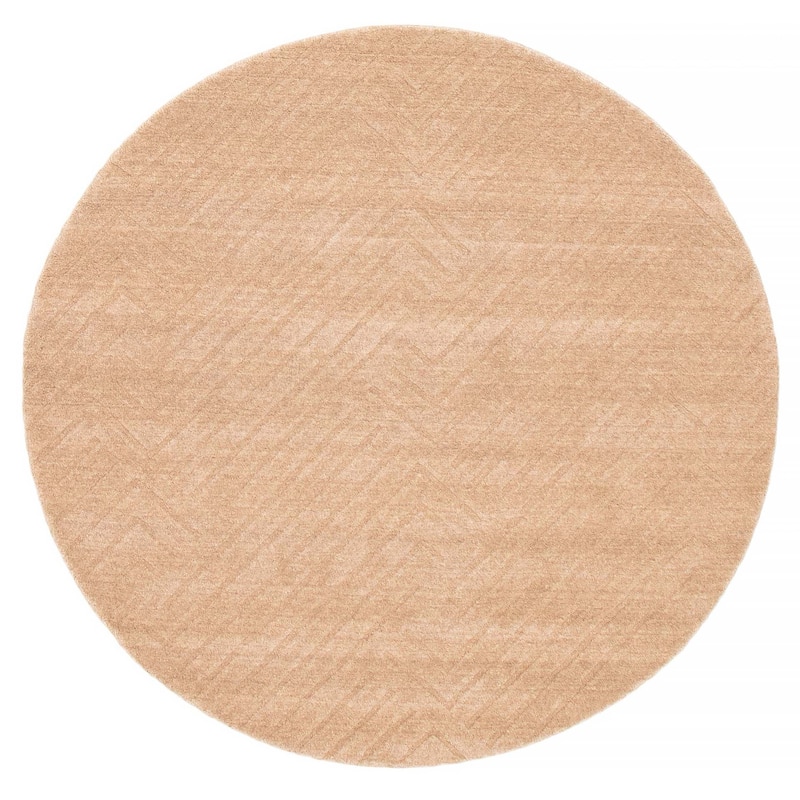 Kashkuli Gabbeh Tan Rug 5'4" x 5'4" - 5'4 x 5'4 - Tan - 5'4 x 5'4