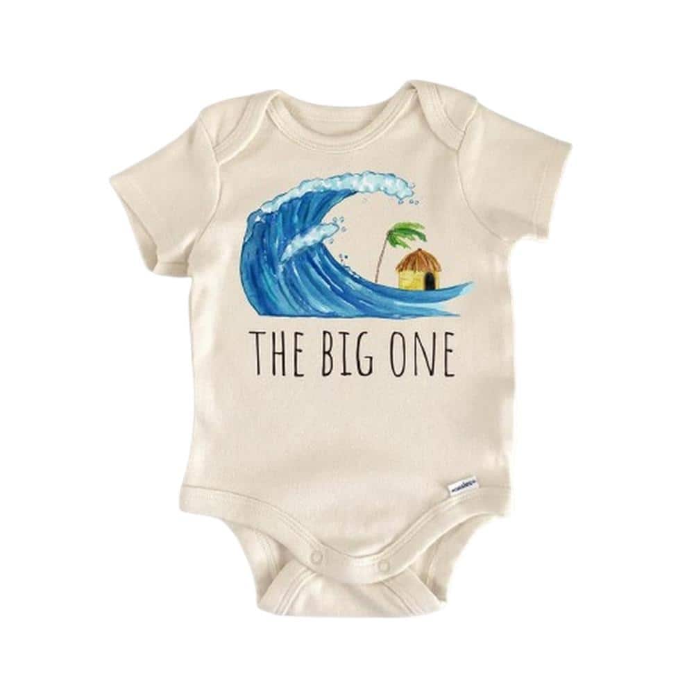 First Birthday Wave Big One - Baby Boy Girl Clothes Infant Bodysuit Funny Cute Newborn