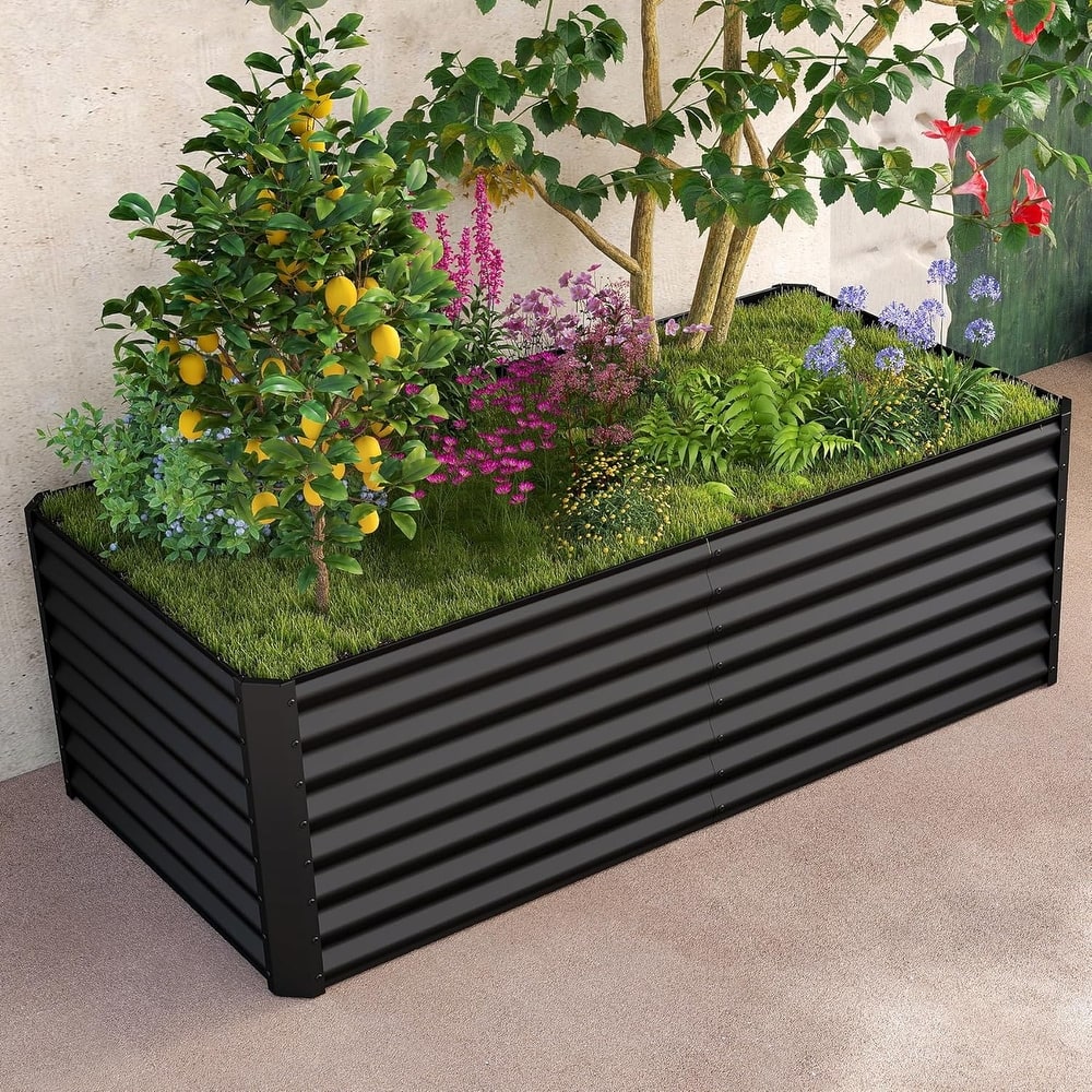 Heavy-Duty Outdoor Garden Planter Box for Vegetables with Safety Edge