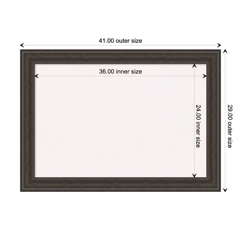 Shipwreck Framed White Corkboard Bulletin Board - Shipwreck Greywash - Board Size 36x24