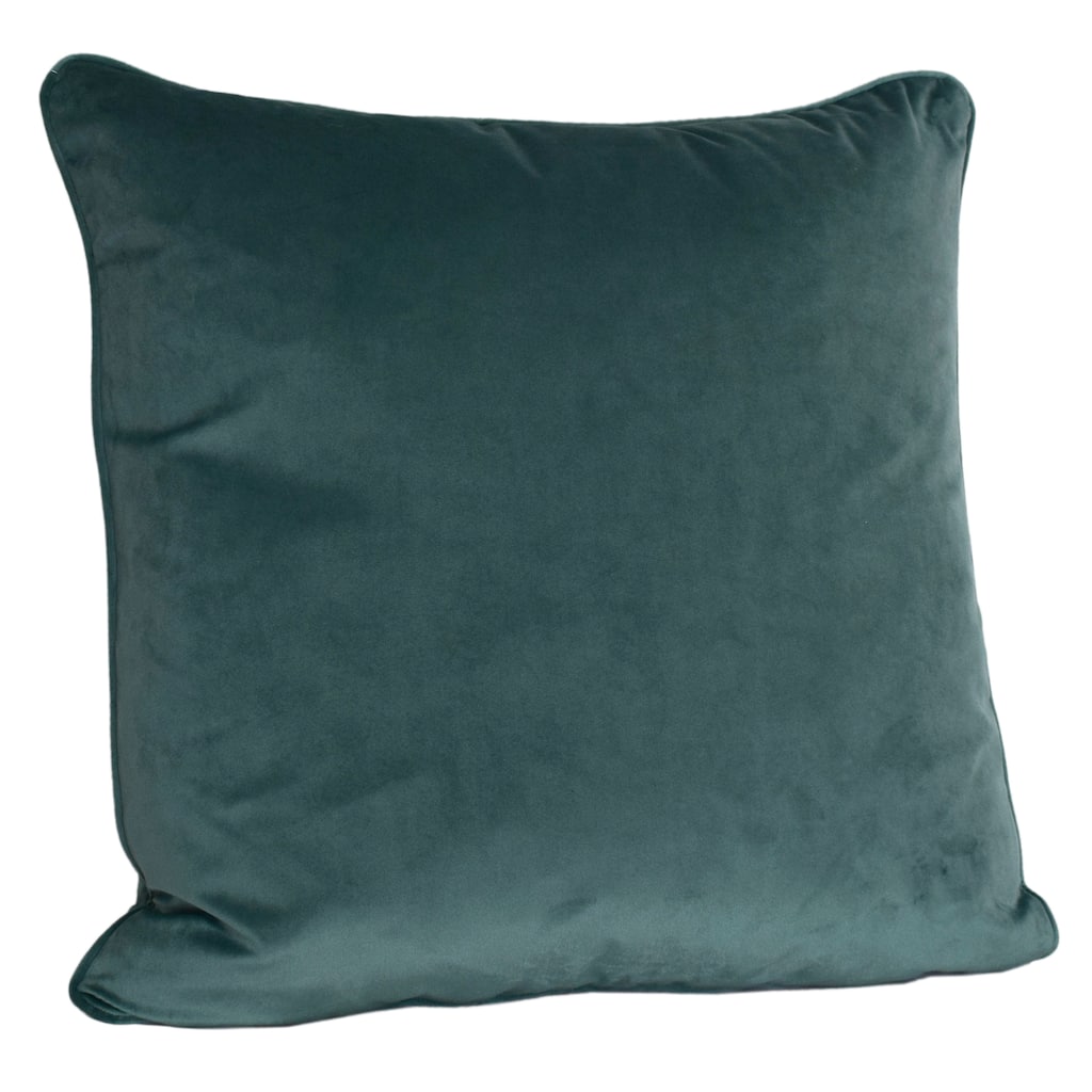 Sonora Plush Velvet 20x20 Square Throw Pillow, Pine Green