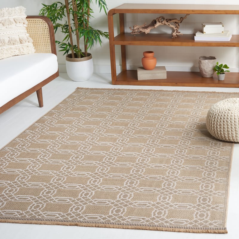 SAFAVIEH Aspect Gulya Rustic Moroccan Jute Rug - 5'3" x 7'6" - Natural/Ivory
