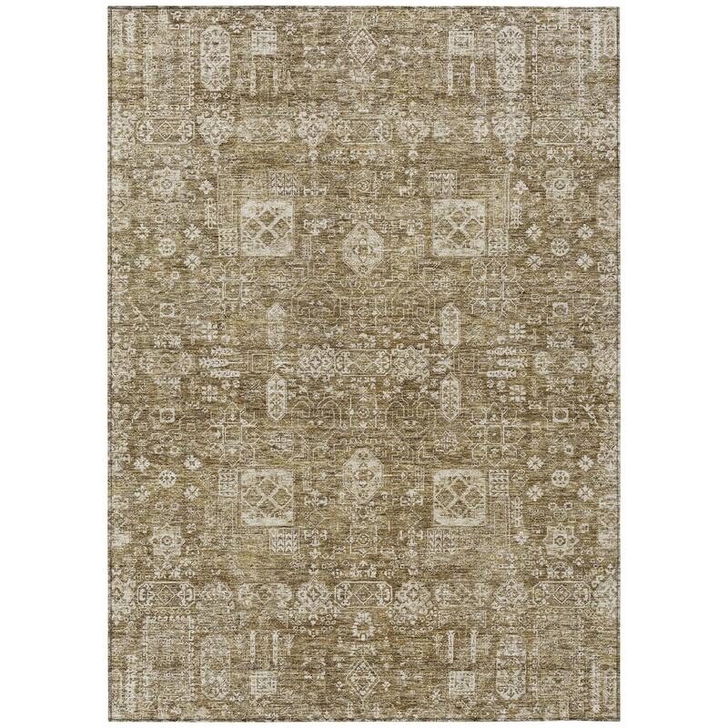 HomeRoots Oriental Transitional Rectangle Outdoor Rug