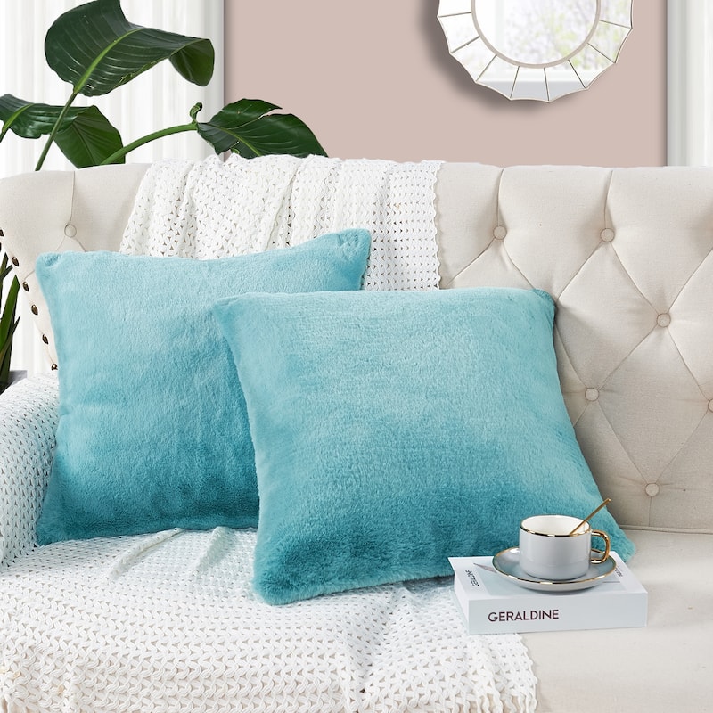 Home Soft Things FoxFauxFur Pillow Shell Set 2pcs 20"X20"