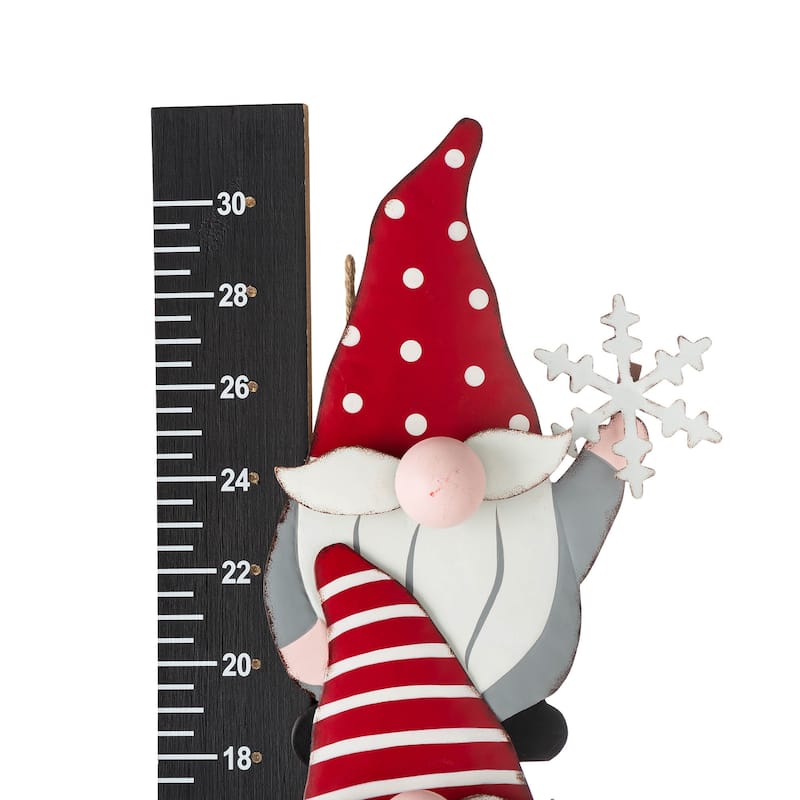 Glitzhome Christmas LED Lighted Wooden Snowman Gauge Yard Stake Wall Decor