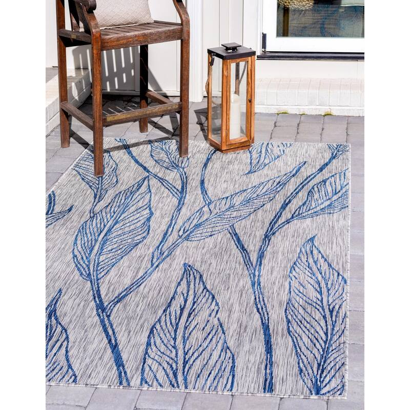 Outdoor Turgh Collection Area Rug - Light Gray - 9'x12'