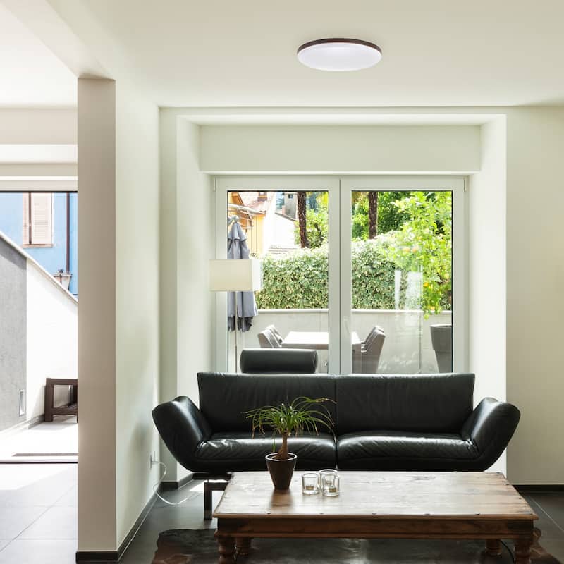 Porch & Den Amberglen Integrated LED Flush Mount Ceiling Light