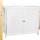 preview thumbnail 15 of 14, Full Size Solid Wood High Loft Bed with Foldable Desk, Built-in Storage Cabinet, Shelves, Full-Length Guardrails, White