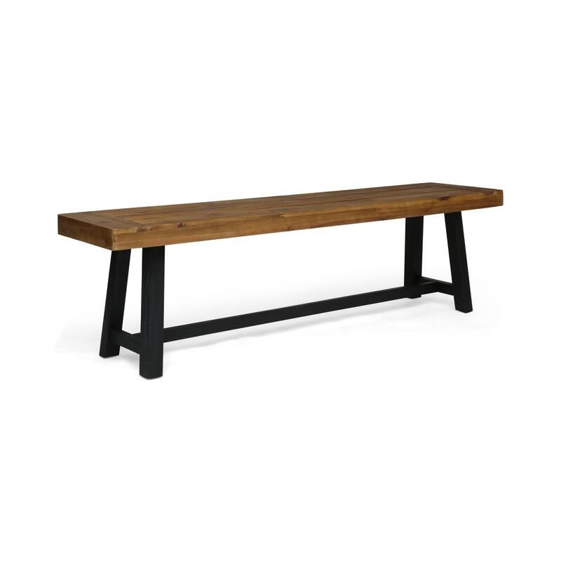 Raphael Outdoor Acacia Wood Bench by Christopher Knight Home