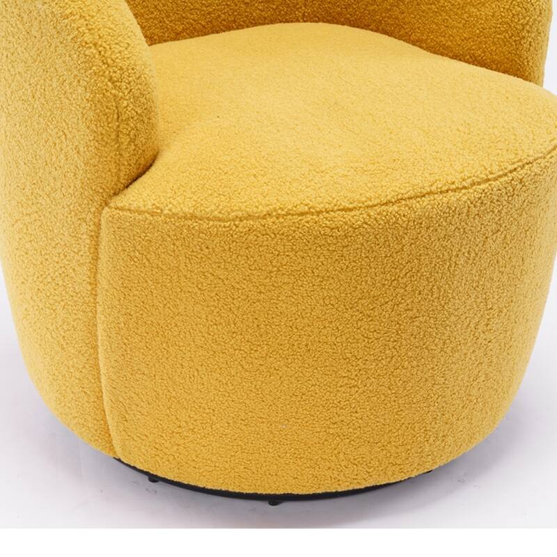 Teddy Fabric Swivel Accent Armchair Barrel Chair