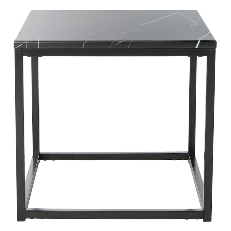 SAFAVIEH Fenne End Table - 18.9" x 18.9" x 17.7" - 19Wx19Dx18H - Black